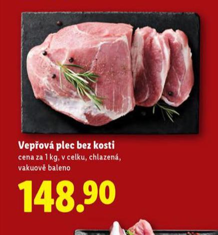 VEPŘOVÁ PLEC BEZ KOSTI