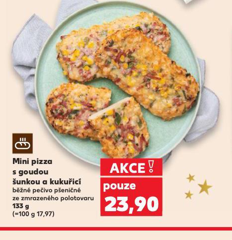 MINI PIZZA S GOUDOU ŠUNKOU A KUKUŘICÍ