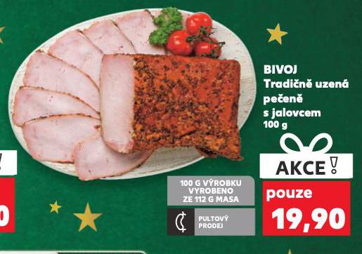 BIVOJ TRADIČNĚ UZENÁ PEČENĚ S JALOVCEM