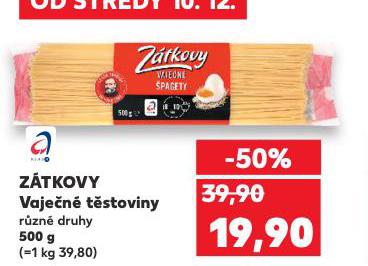 ZÁTKOVY VAJEČNÉ TĚSTOVINY