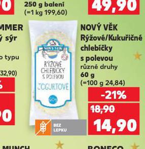 NOVÝ VĚK KUKUŘIČNÉ CHLEBÍČKY S POLEVOU