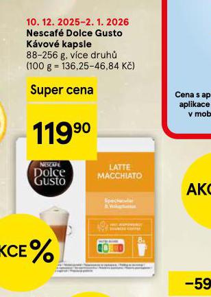 NESCAFÉ DOLCE GUSTO KÁVOVÉ KAPSLE
