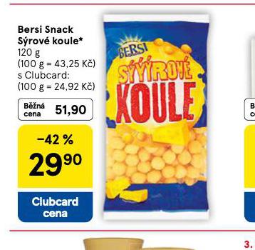 BERSI SNACK SÝROVÉ KOULE
