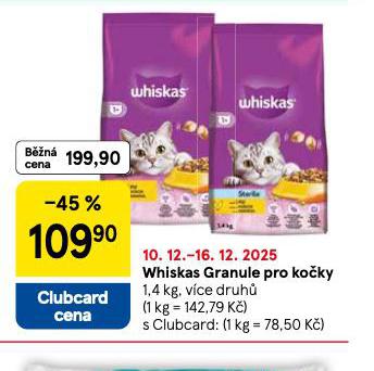 WHISKAS GRANULE PRO KOČKY