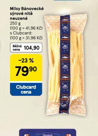 MILSY BÁNOVECKÉ SÝROVÉ NITĚ NEUZENÉ