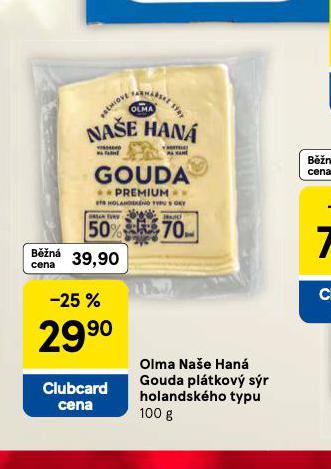 HOUDA PLÁTKOVÝ SÝR HOLANDSKÉHO TYPU