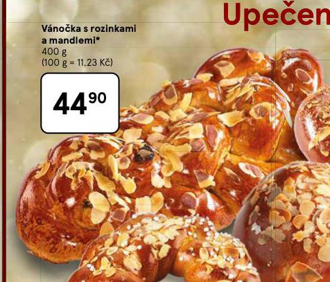 VÁNOČKA S ROZINKAMI