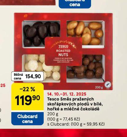 SMĚS PRAŽENÝCH SKOŘÁPKOVÝCH PLODŮ V ČOKOLÁDĚ