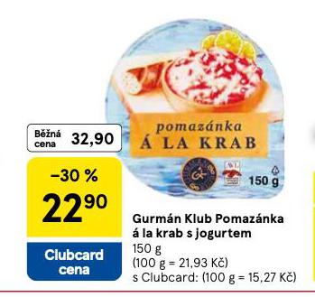 POMAZÁNKA Á LA KRAB S JOGURTEM