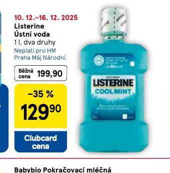 LISTERINE ÚSTNÍ VODA