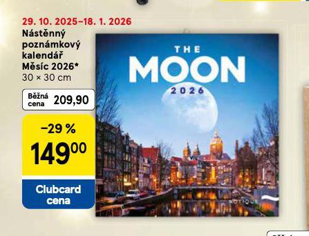 NÁSTĚNNÝ POZNÁMKOVÝ KALENDÝŘ MĚSÍC 2026