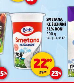 SMETANA KE ŠLEHÁNÍ