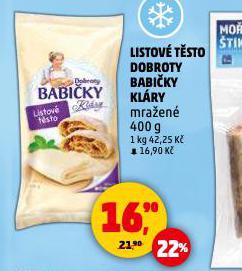 LISTOVÉ TĚSTO DOBROTY BABIČKY KLÁRY