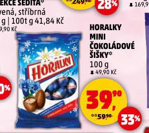 HORALKY MINI ČOKOLÁDOVÉ ŠIŠKY