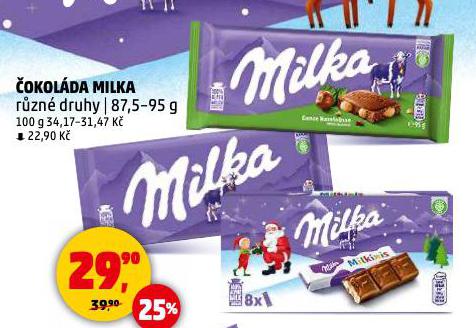 ČOKOLÁDA MILKA