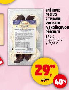 PENAM SNĚHOVÉ PEČIVO S TMAVOU POLEVOU A SKOŘICOVOU PŘÍCHUTÍ