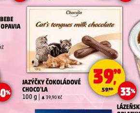 ČOKOLÁDOVÉ JAZÝČKY CHOCO'LA