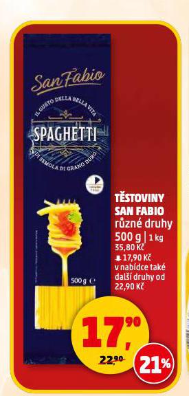 TĚSTOVINY SAN FABIO