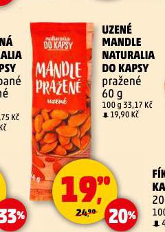UZENÉ MANDLE NATURALIA DO KAPSY