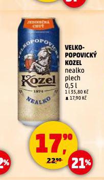 PIVO VELKOPOPOVICKÝ KOZEL NEALKO