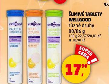 ŠUMIVÉ TABLETY WELLGOOD