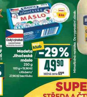 MADETA JIHOČESKÉ MÁSLO