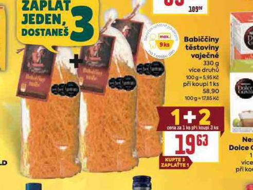 BABIČČINY TĚSTOVINY VAJEČNÉ