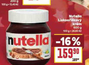 NUTELLA LÍSKOOŘÍŠKOVÝ KRÉM
