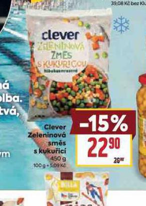 CLEVER ZELENINOVÁ SMĚS S KUKUŘICÍ