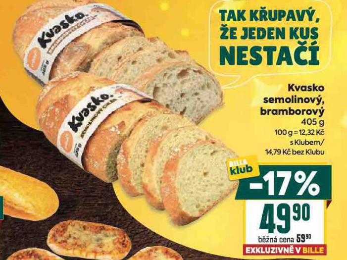 KVASKO SEMOLINOVÝ, BRAMBOROVÝ