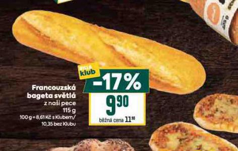 FRANCOUZSKÁ BAGETA SVĚTLÁ