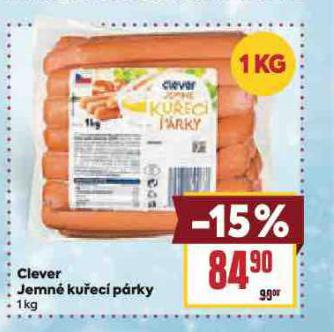 CLEVER JEMNÉ KUŘECÍ PÁRKY