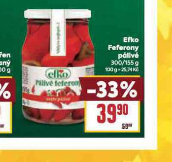 EFKO FEFERONY PÁLIVÉ