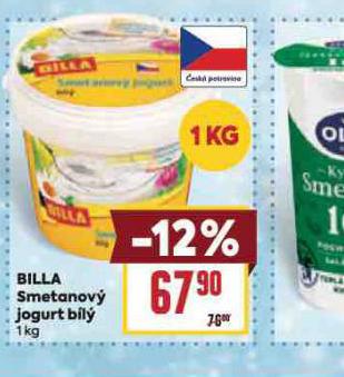 BILLA SMETANOVÝ JOGURT BÍLÝ