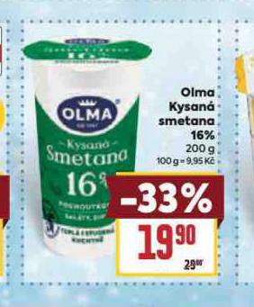 OLMA KYSANÁ SMETANA 16%