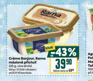 CRÉME BONJOUR, RAMA MÁSLOVÁ PŘÍCHUŤ