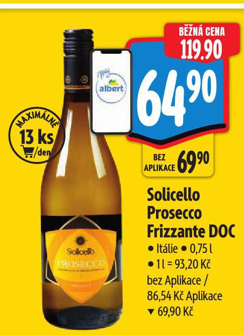 SOLICELLO PROSECCO FRIZZANTE DOC