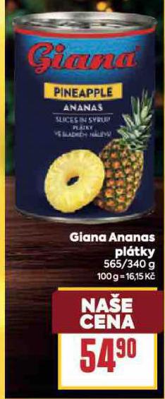 GIANA ANANAS PLÁTKY