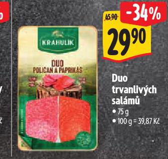 DUO TRVANLIVÝCH SALÁMŮ