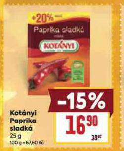 KOTÁNYI PAPRIKA SLADKÁ