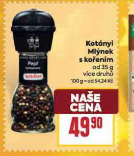 KOTÁNYI MLÝNEK S KOŘENÍM