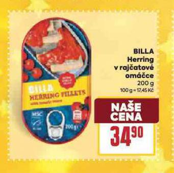 BILLA HERRING V RAJČATOVÉ OMÁČCE