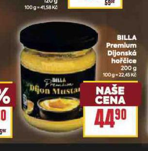 BILLA PREMIUM DIJONSKÁ HOŘČICE