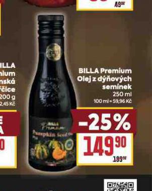 BILLA PREMIUM OLEJ Z DÝŇOVÝCH SEMÍNEK