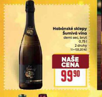 HABÁNSKÉS KLEPY ŠUMIVÁ VÍNA