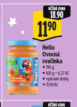 HELLO OVOCNÁ SVAČINKA