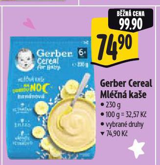 GERBER CEREAL MLÉČNÁ KAŠE