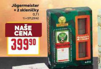 JÄGERMEISTER + 2 SKLENIČKY