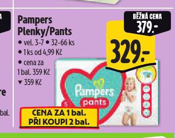 PAMPERS DĚTSKÉ PLENKY