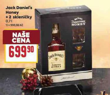 JACK DANIEL´S HONEY + 2 SKLENIČKY